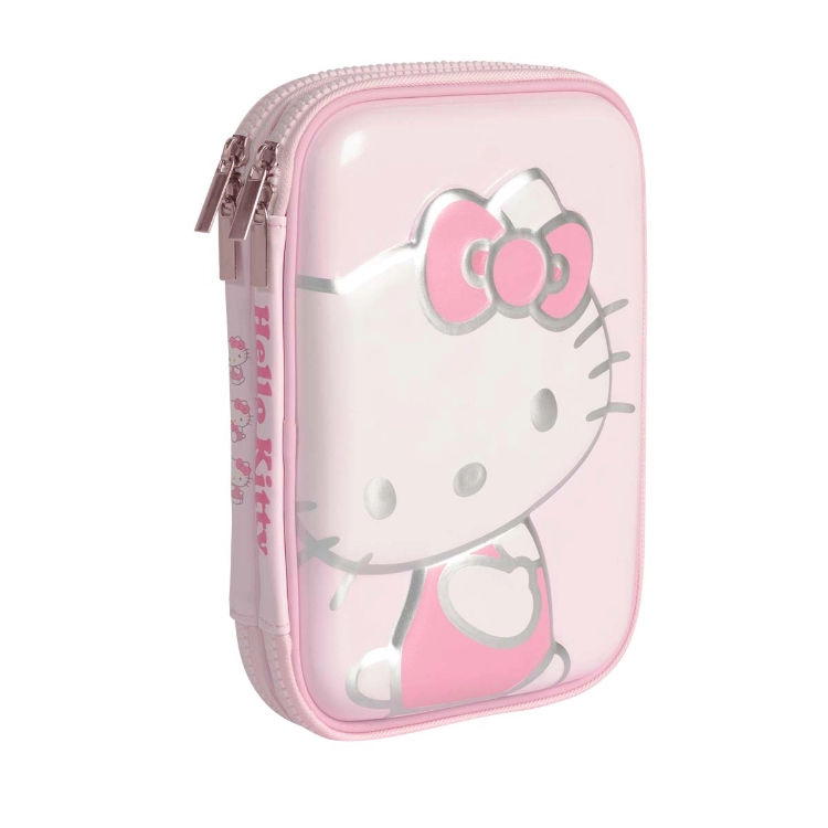 Cartuchera Escolar Mooving 2 pisos 2026 Hello Kitty con Relieve Art.1514165